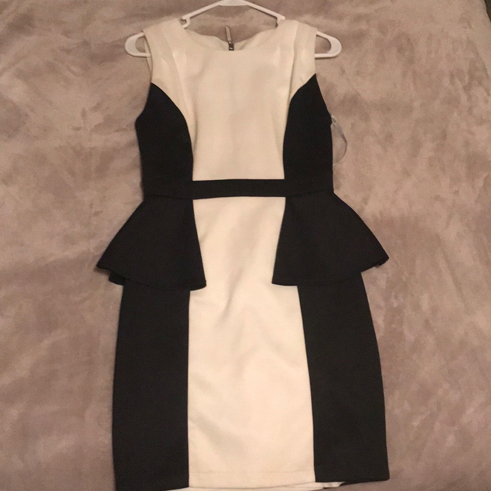 Black and White Formal Short Dress